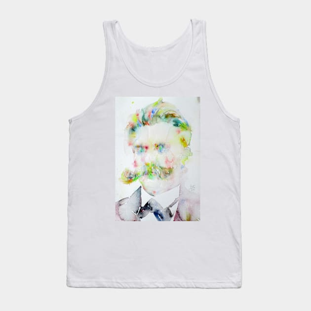 FRIEDRICH NIETZSCHE watercolor portrait .7 Tank Top by lautir